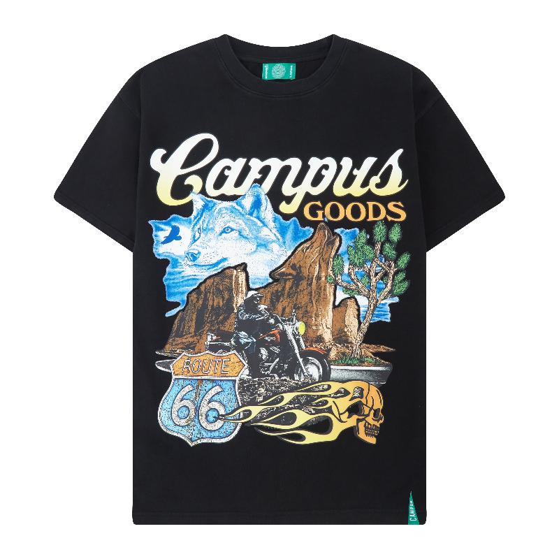 Road Trip Tee Vintage Wash (Black)